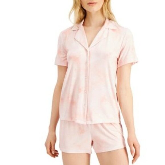 INC International Concepts Womens Small Tie Dye Heavenly Soft Pajama Top 1324 - Picture 1 of 7